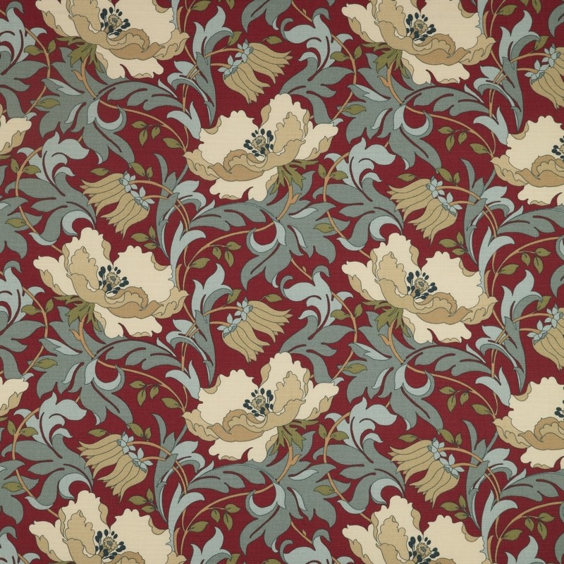 Art Deco Cherry Fabric by iLiv