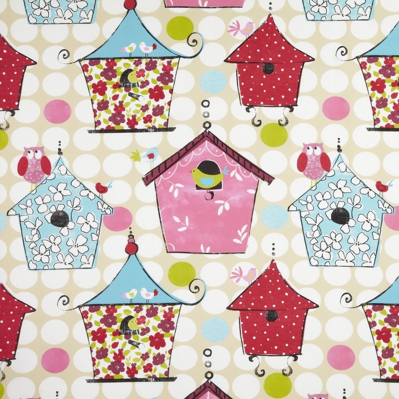 Birdhouse Brights Fabric by iLiv
