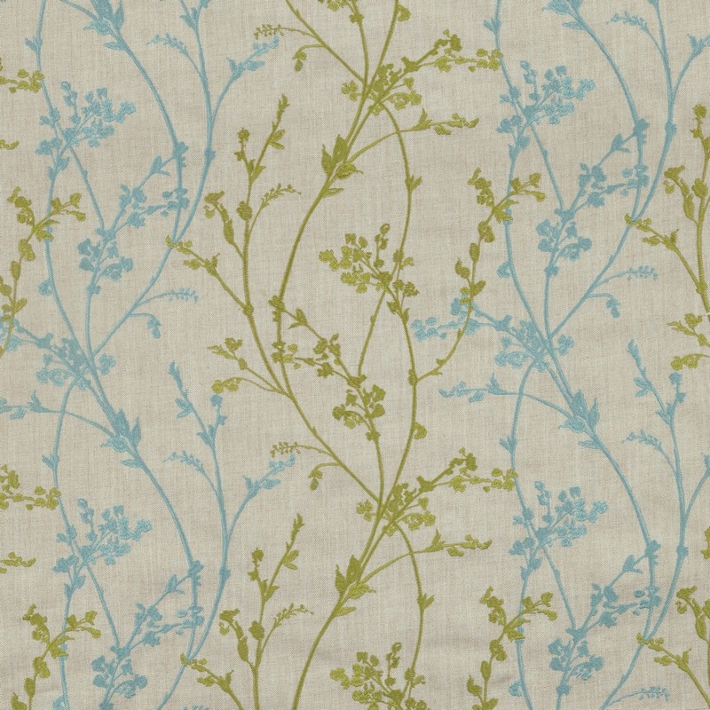 Whisp Embroidery Pistachio Fabric by iLiv