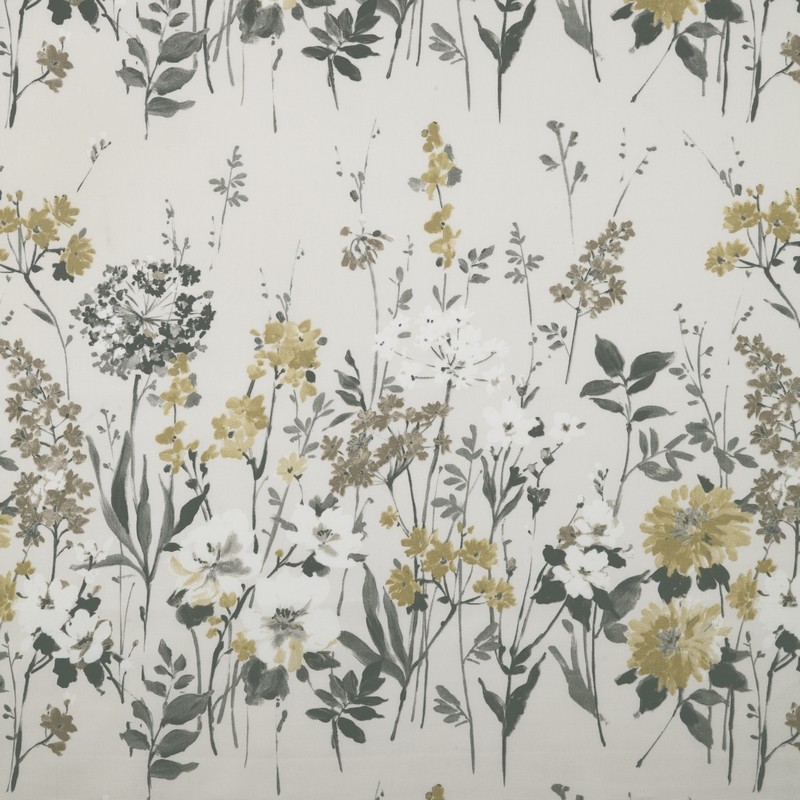 Wild Meadow Charcoal Fabric by iLiv
