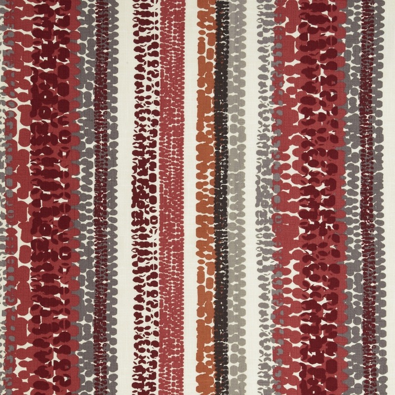 Zari Stripe Cayenne Fabric by iLiv