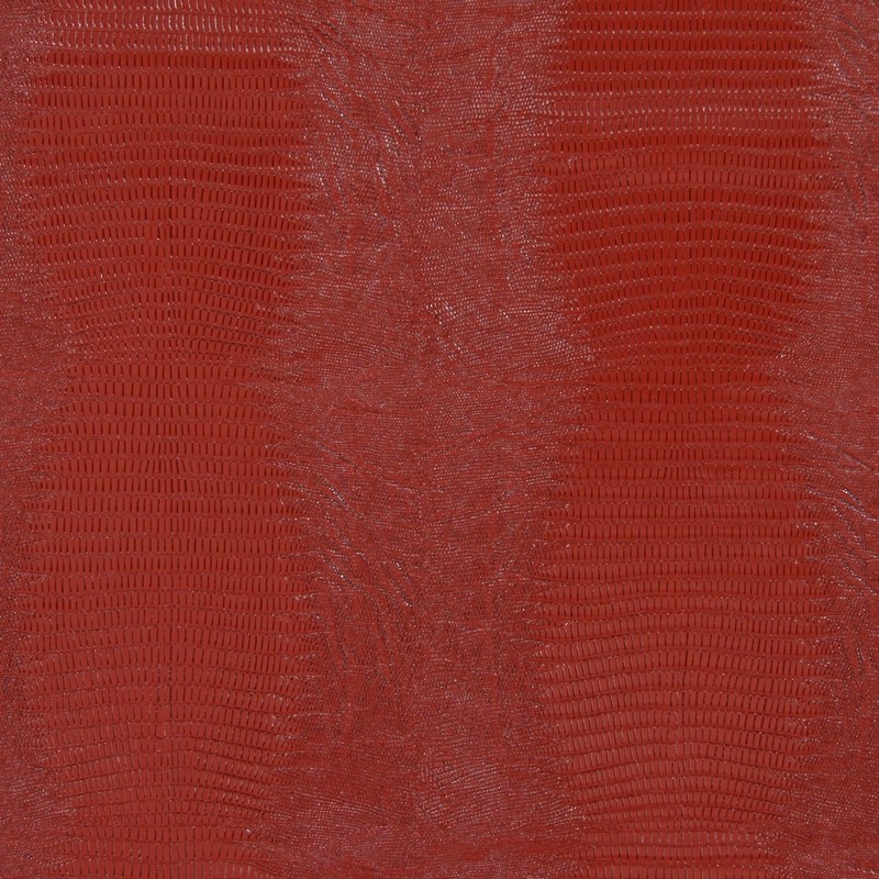 Crocodile Scarlet Fabric by Prestigious Textiles