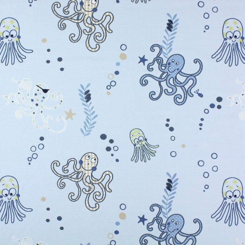 Octopus Denim Fabric by Prestigious Textiles