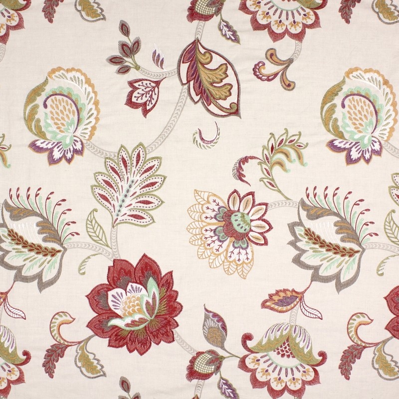 Symphony Pomegranate Fabric by Prestigious Textiles