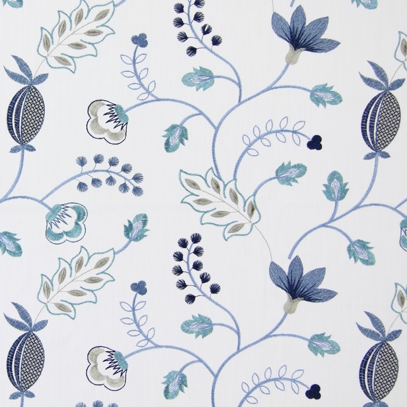 Fiorella Indigo Fabric by Prestigious Textiles