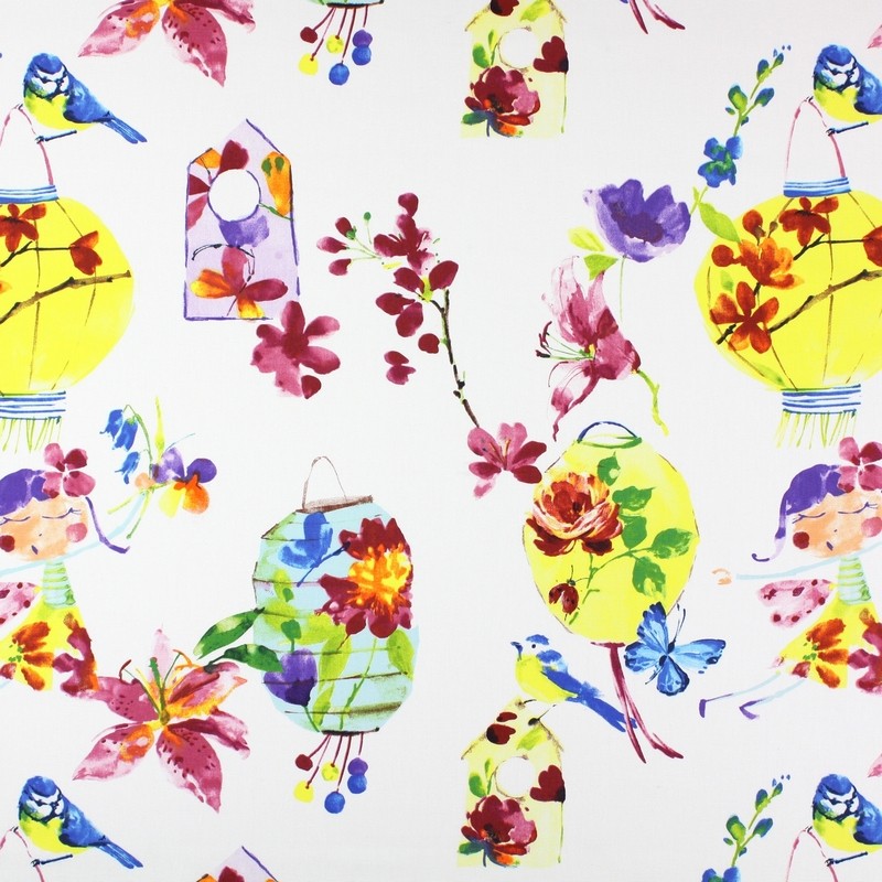 Lily Lantern Tropical Fabric by Prestigious Textiles