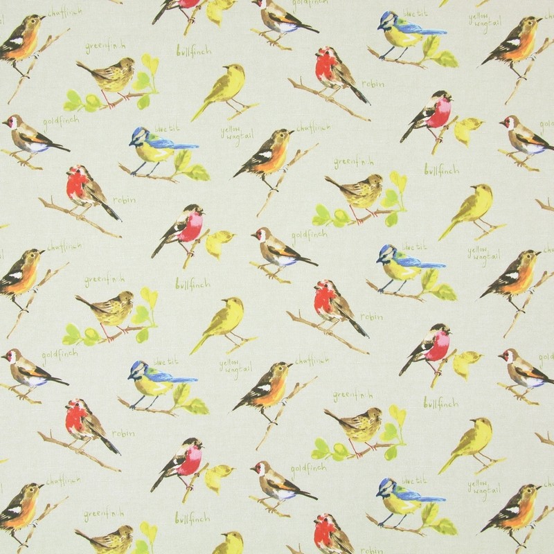 Garden Birds Linen Fabric by Prestigious Textiles