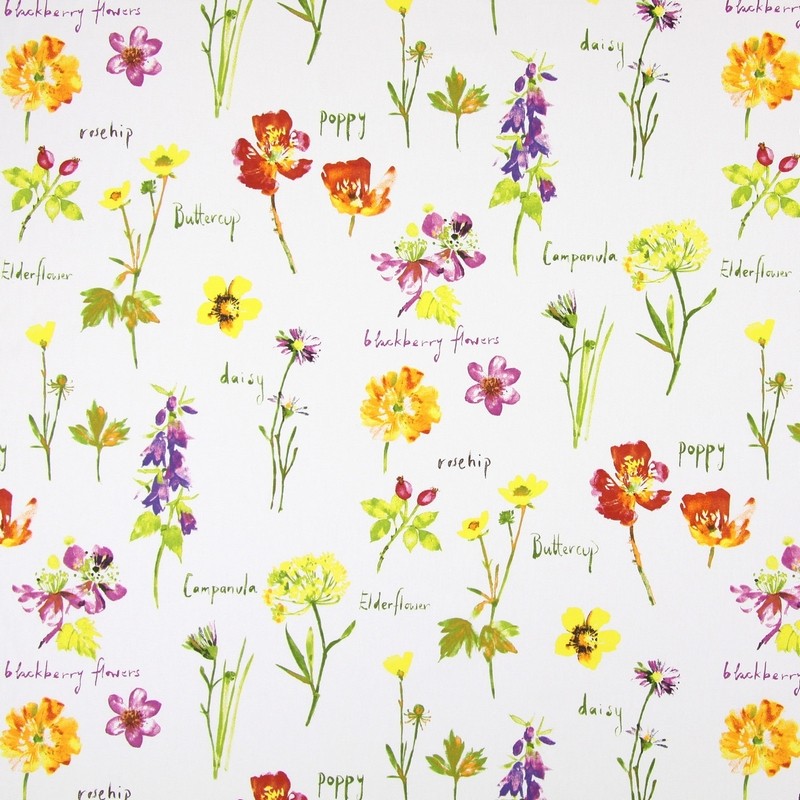 Wild Flowers Watercolour Fabric by Prestigious Textiles