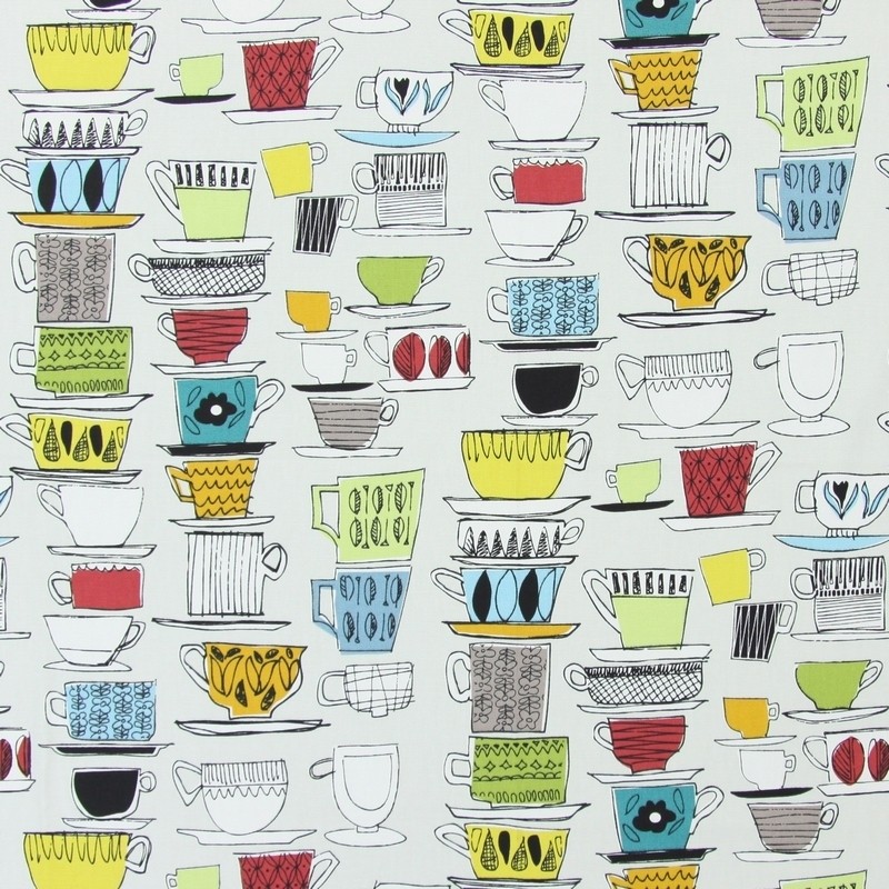 Cups & Saucers Vintage Fabric by Prestigious Textiles
