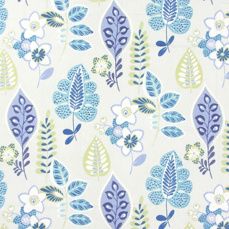 Folia Vintage Blue Fabric by Prestigious Textiles