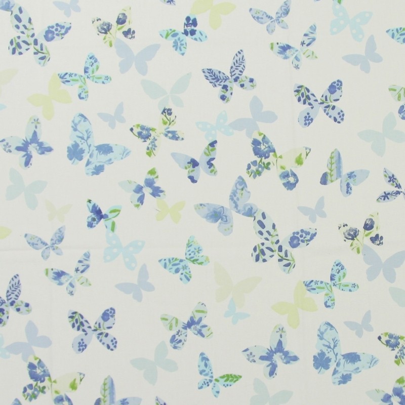 Butterfly Cornflower Fabric by Prestigious Textiles