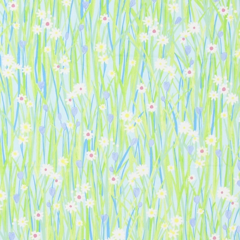 Spring Daisy Sky Fabric by Prestigious Textiles