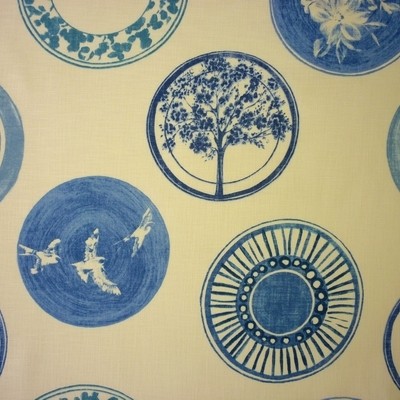 Delft Lulworth Blue Fabric by Prestigious Textiles