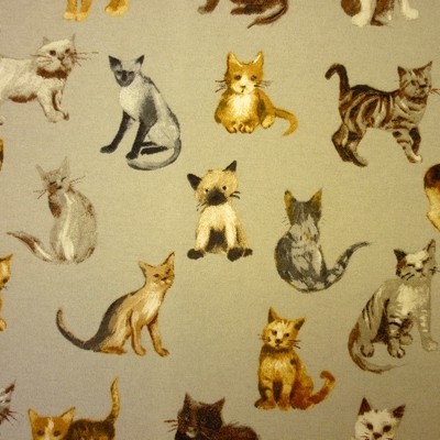 Cool Cats Silver Fabric by Prestigious Textiles
