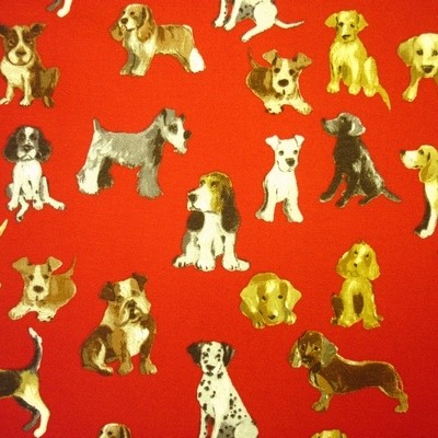 Hot Dog Red Fabric by Prestigious Textiles