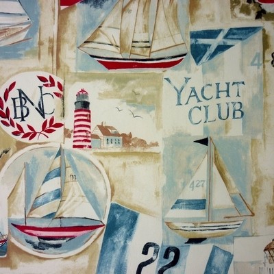 Yacht Club Sea Spray Fabric by Prestigious Textiles