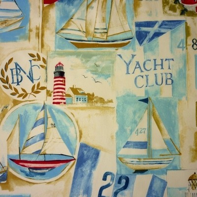 Yacht Club Cobalt Fabric by Prestigious Textiles