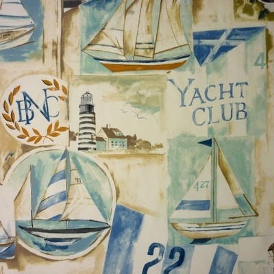 Yacht Club Duck Egg Fabric by Prestigious Textiles
