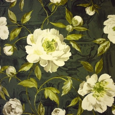 Full Bloom Green Stone Fabric by Prestigious Textiles
