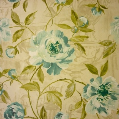 Full Bloom Duck Egg Fabric by Prestigious Textiles
