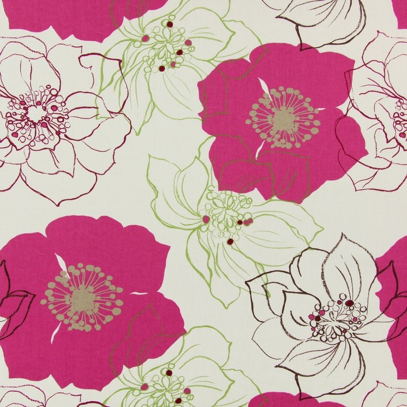 Rossitta Raspberry Fabric by Prestigious Textiles