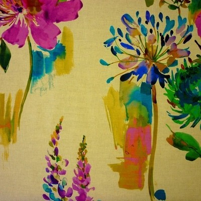 Painted Garden Petunia Fabric by Prestigious Textiles