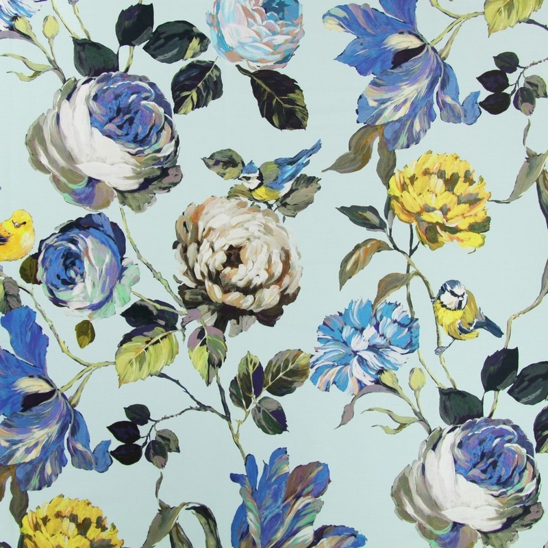 Country Garden Porcelain Fabric by Prestigious Textiles