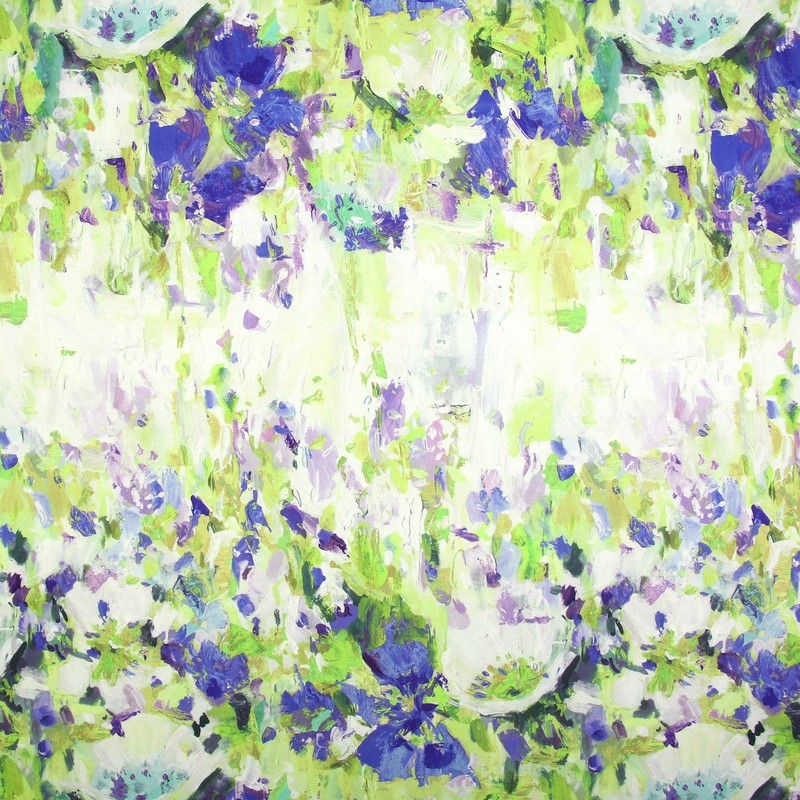 Flower Garden Indigo Fabric by Prestigious Textiles