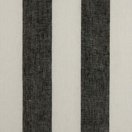 Causeway Stripe Charcoal Fabric by Clarke & Clarke