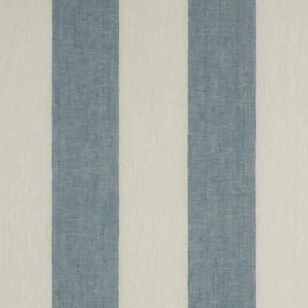 Causeway Stripe Denim Fabric by Clarke & Clarke