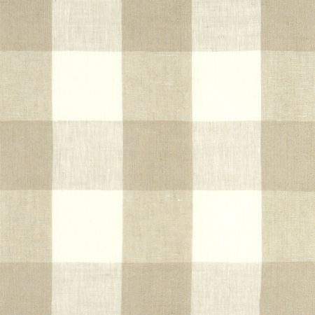 Clifford Check Natural Fabric by Clarke & Clarke