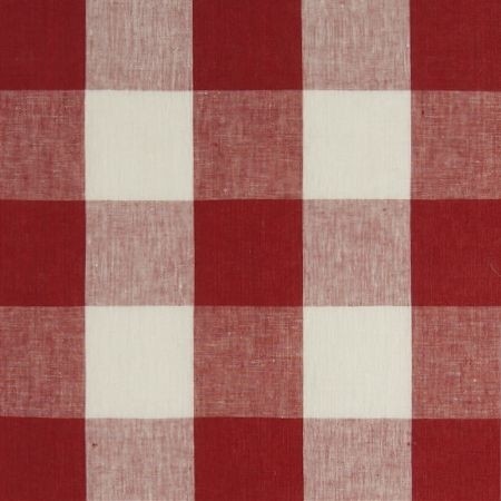 Clifford Check Red Fabric by Clarke & Clarke
