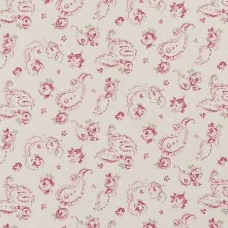 Evelina Raspberry Fabric by Clarke & Clarke