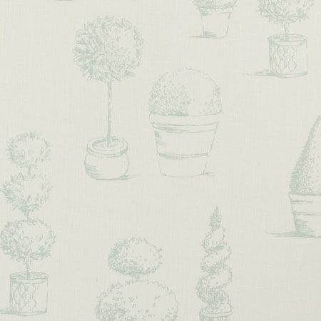 Topiary Duckegg Fabric by Clarke & Clarke