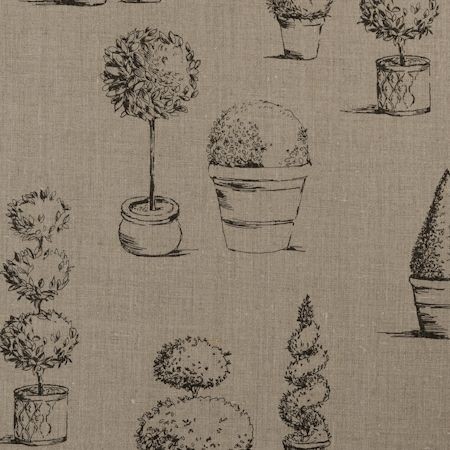 Topiary Linen Fabric by Clarke & Clarke