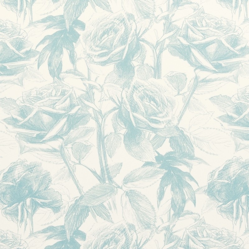 Empress Rose Aqua Fabric by Clarke & Clarke