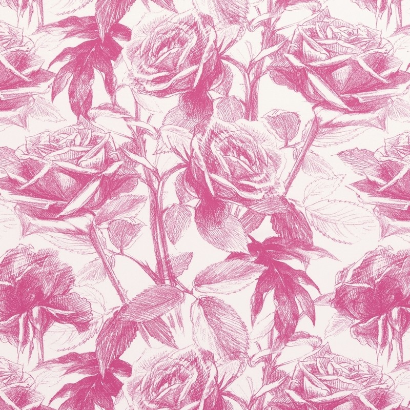 Empress Rose Magenta Fabric by Clarke & Clarke
