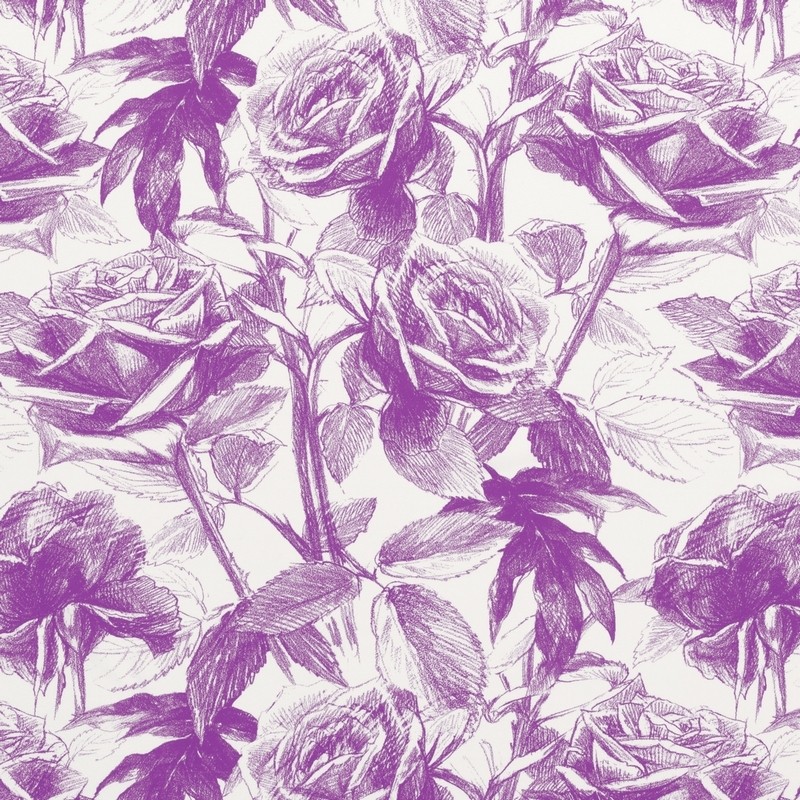Empress Rose Mulberry Fabric by Clarke & Clarke