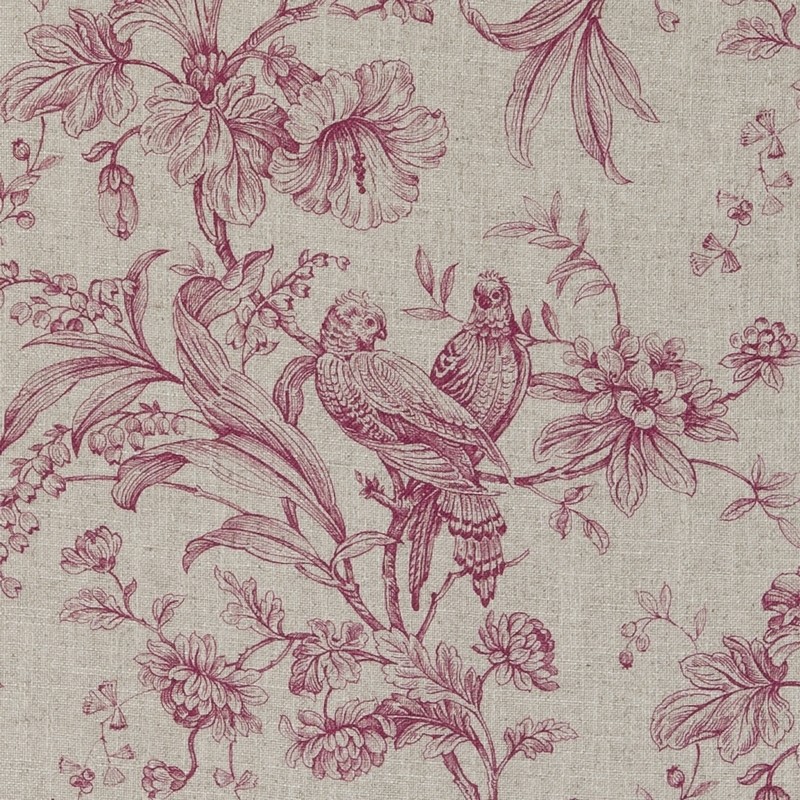 Kellie Raspberry Fabric by Clarke & Clarke