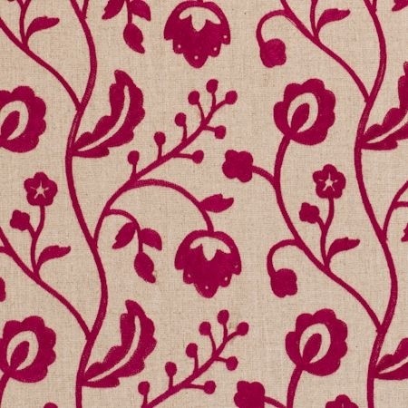 Raja Raspberry Fabric by Clarke & Clarke
