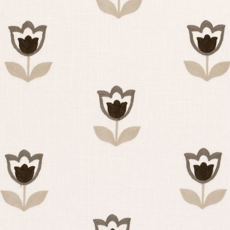 Tulipa Natural Fabric by Clarke & Clarke