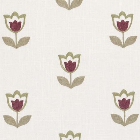 Tulipa Orchid Fabric by Clarke & Clarke