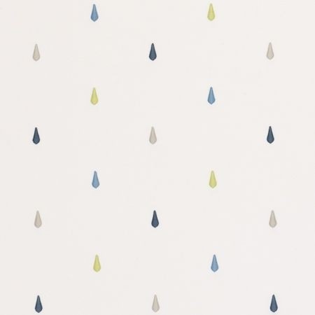 Raindrops Blue Fabric by Clarke & Clarke