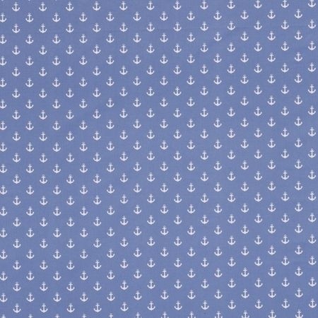 Anchors Blue Fabric by Clarke & Clarke