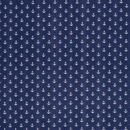 Anchors Navy Fabric by Clarke & Clarke