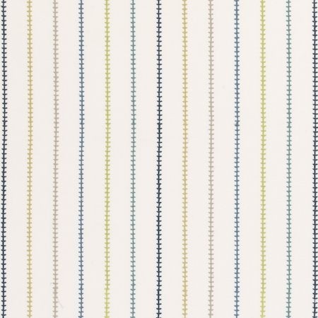 Stitch Stripe Blue Fabric by Clarke & Clarke