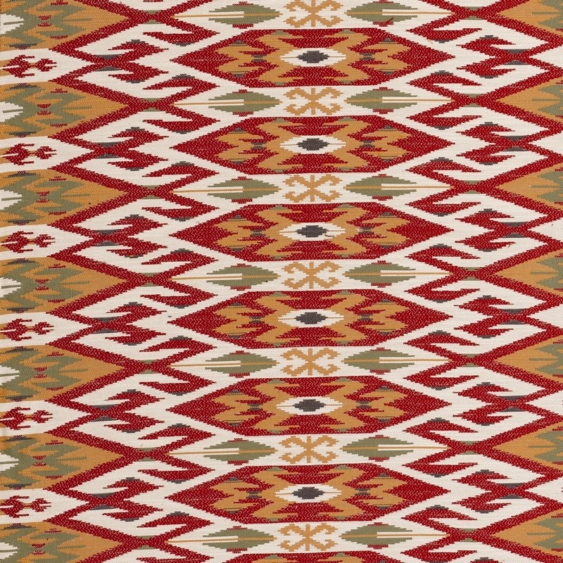 Kilim Spice Fabric by Clarke & Clarke