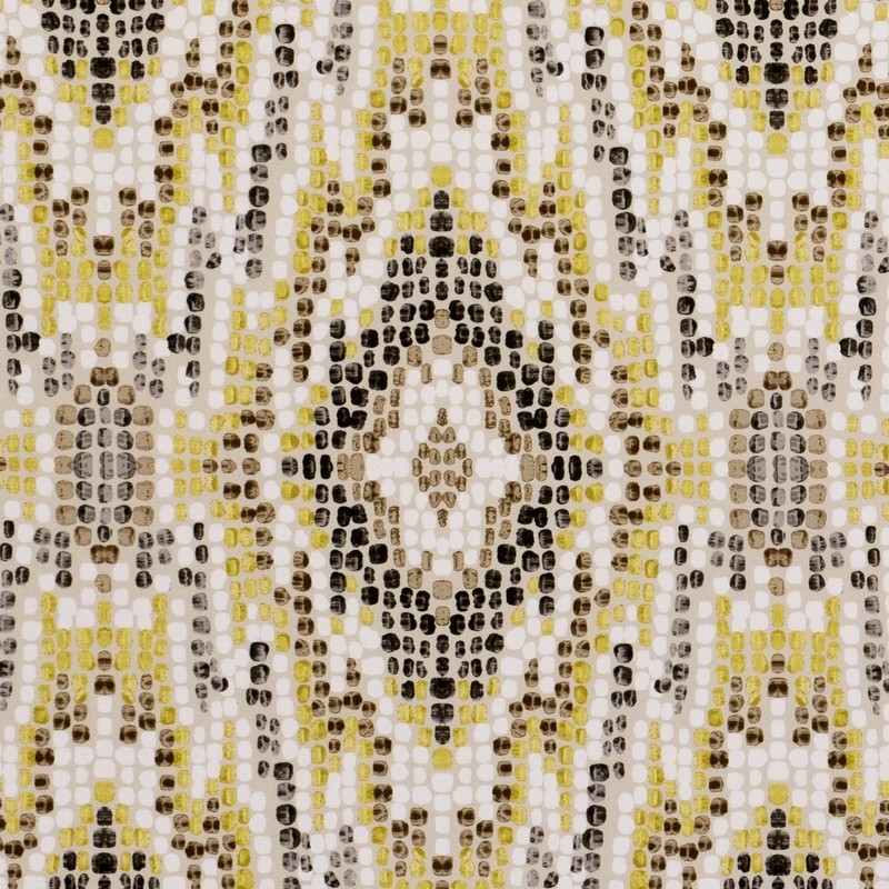 Mosaic Chartreuse Fabric by Clarke & Clarke