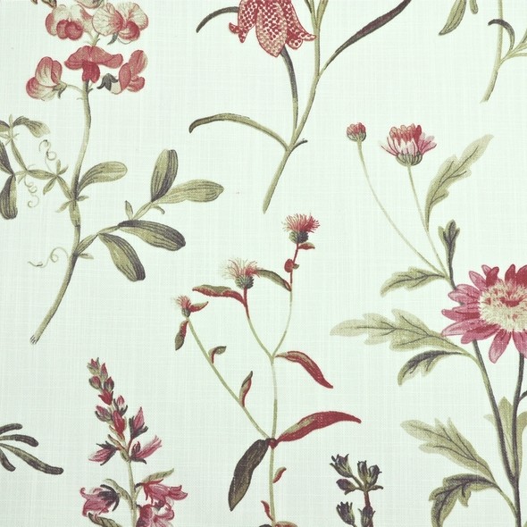 Botanical Coral Fabric by Porter & Stone