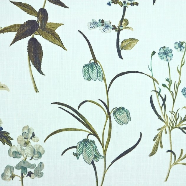 Botanical Teal Fabric by Porter & Stone